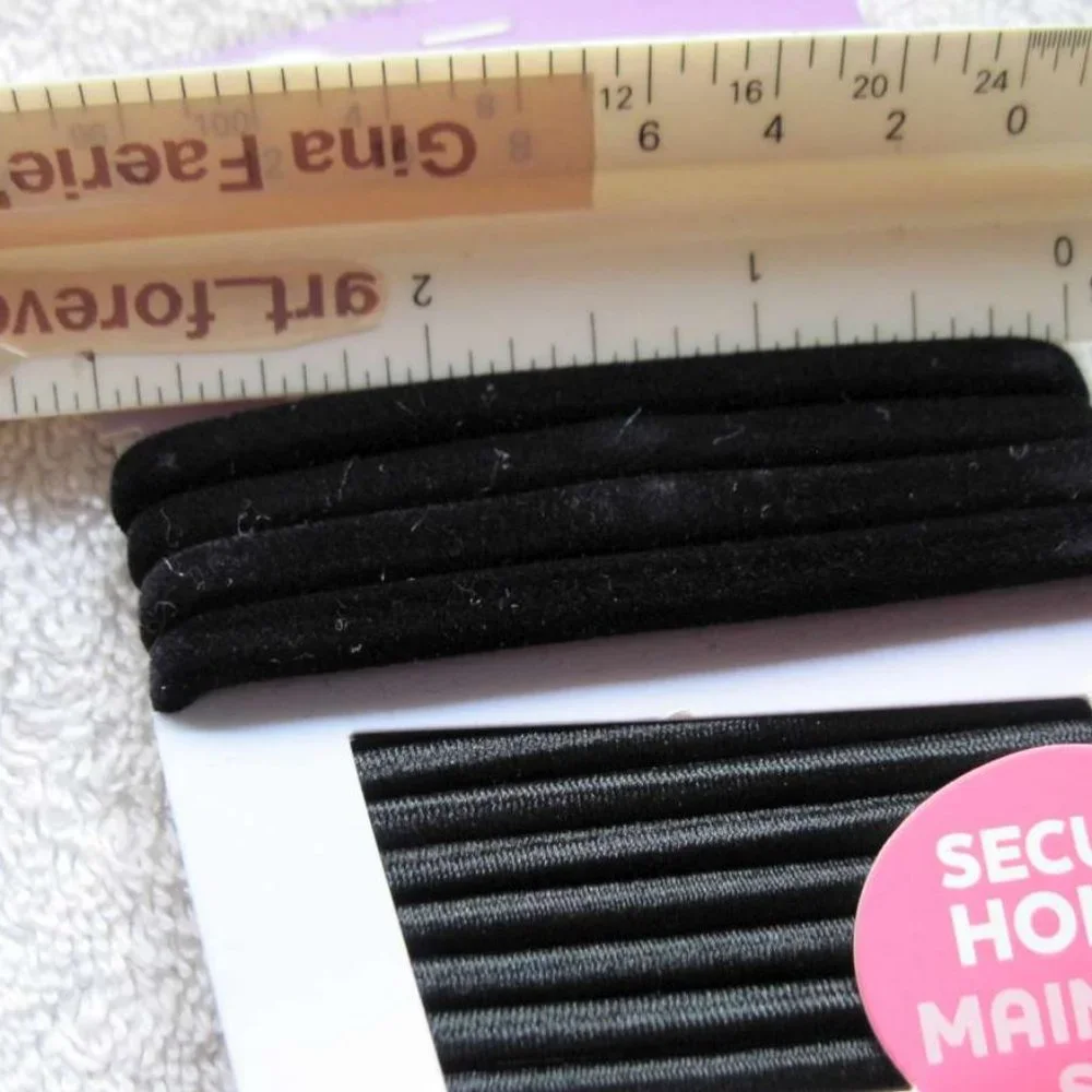 8 Goody Ouchless 4 Velvet Mixed Pack Elastic Hair Band Ponytailers Black Brown
